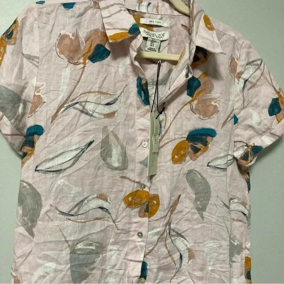 NWT Rachel Zoe floral 100%  linen dress - Picture 4 of 5